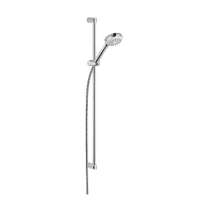 Set de duș Kludi Logo 1S, cu pară, furtun și bară 90 cm, crom